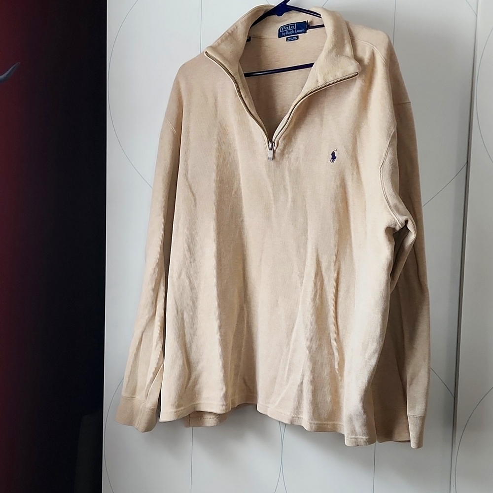 3/4 zip Polo sweater